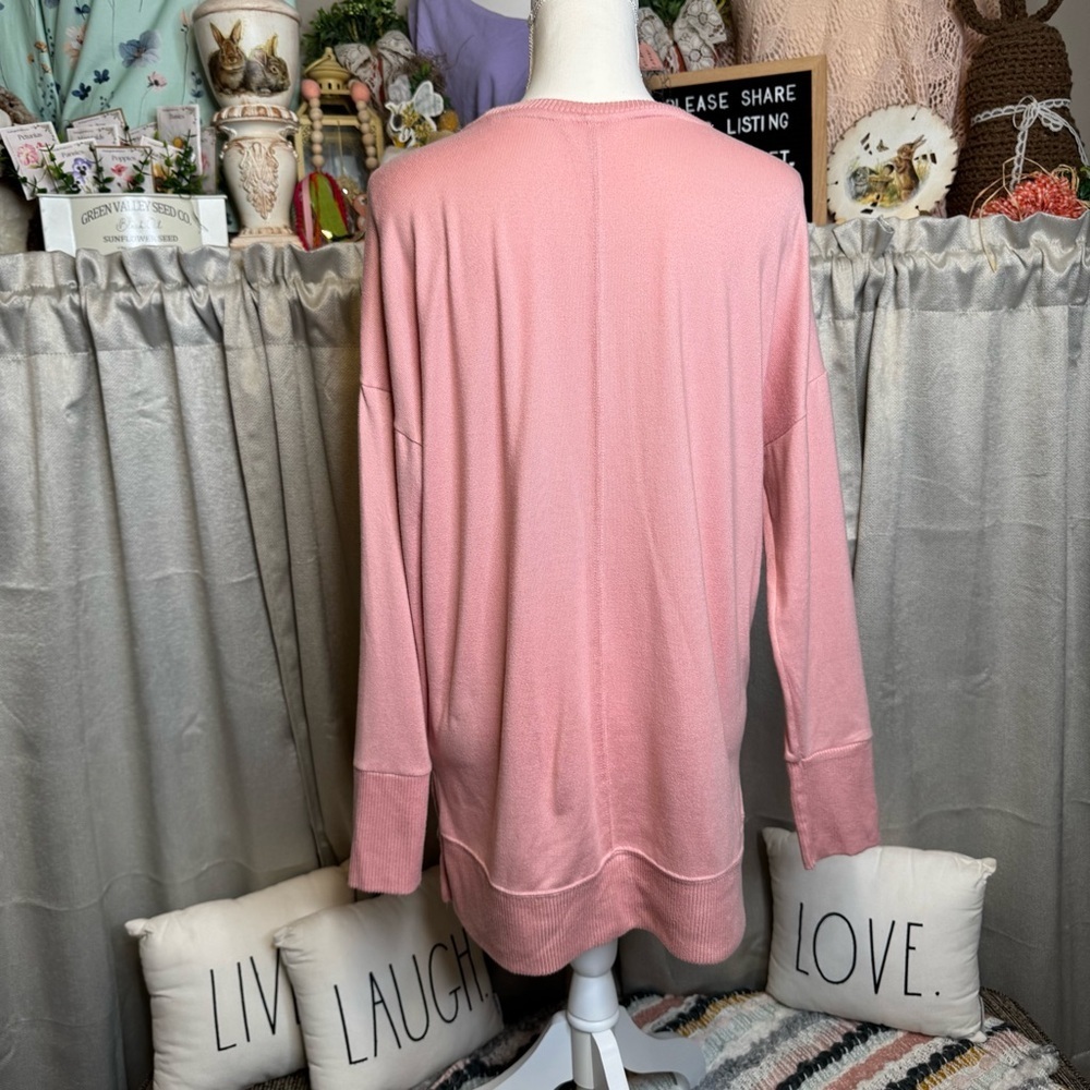 Time and Tru Pink Crew Neck Sweater Size M/L - Picture 7 of 10